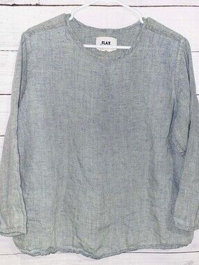 Flax Jeanne Engelhart Women's Small Shirt  100% Linen Lagenlook